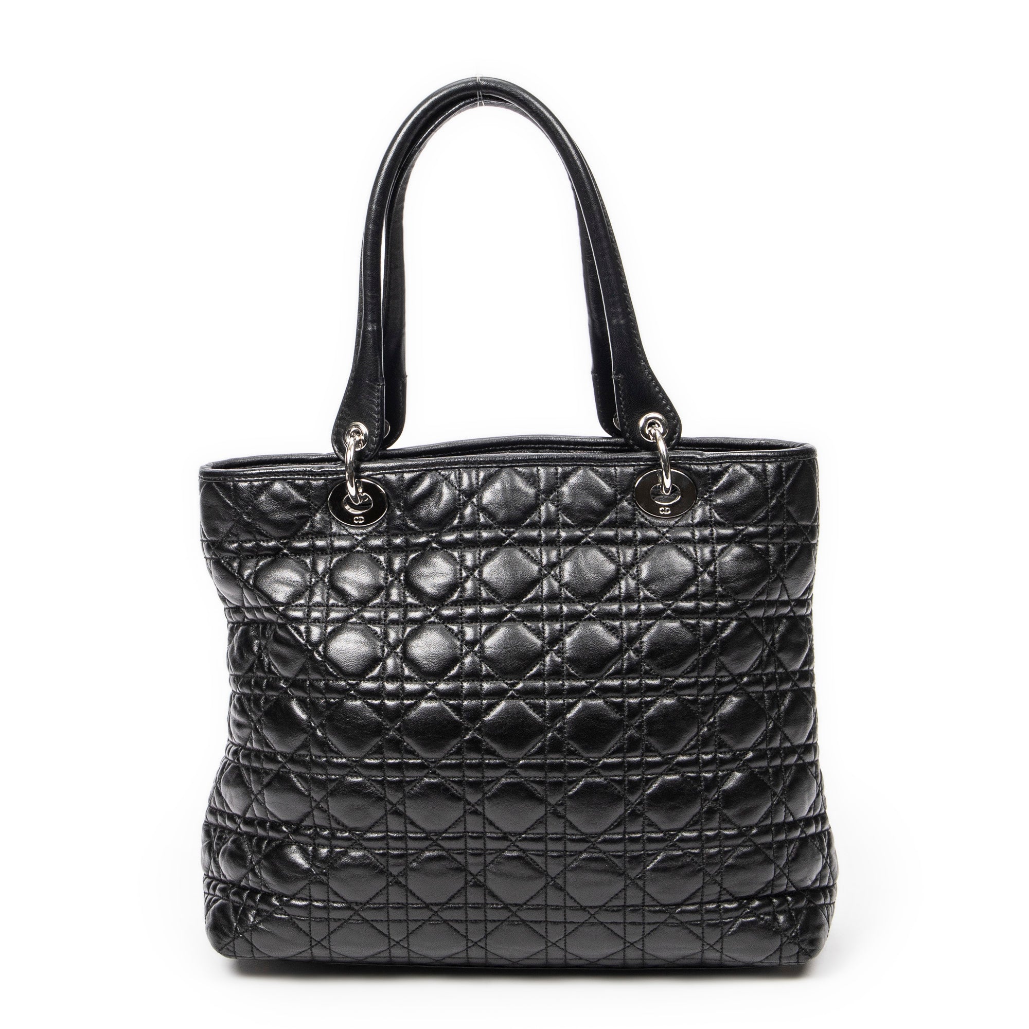 Shoulder bag Medium Soft Shopping Tote Black Cannage Lambskin Leather