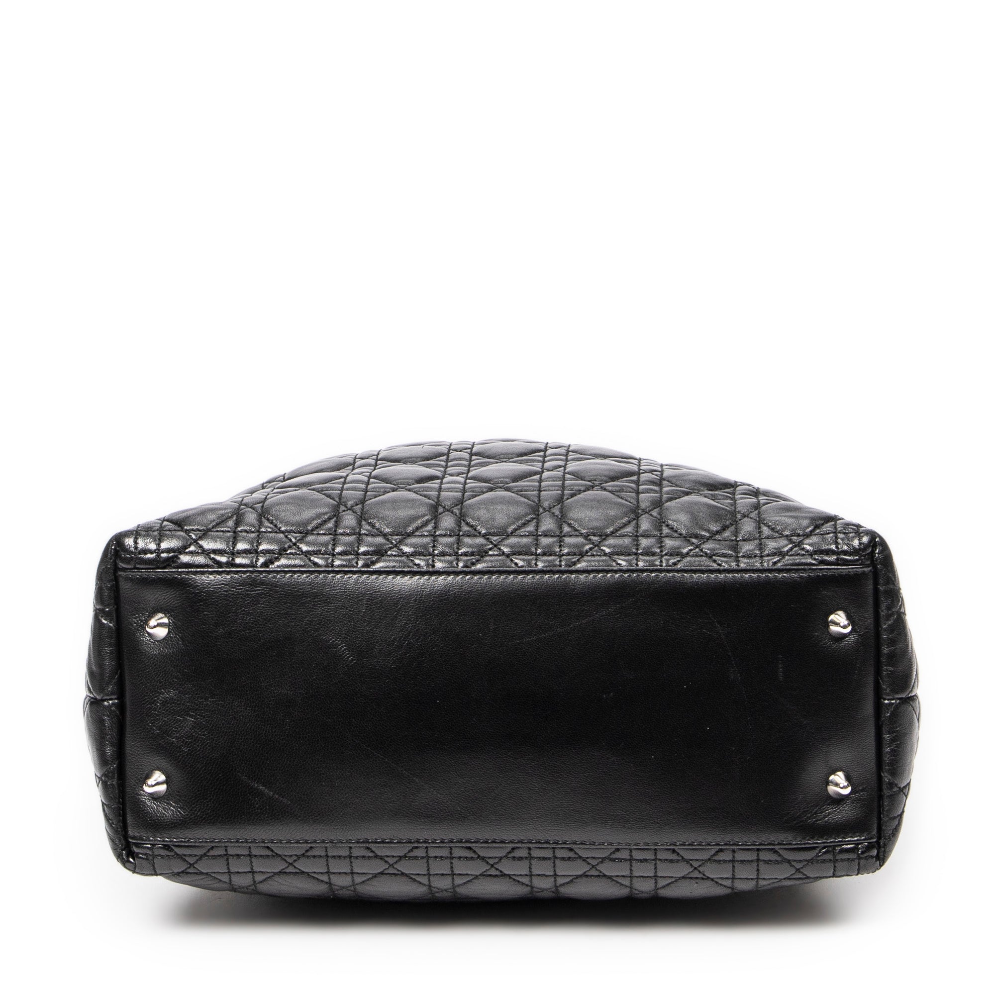 Shoulder bag Medium Soft Shopping Tote Black Cannage Lambskin Leather