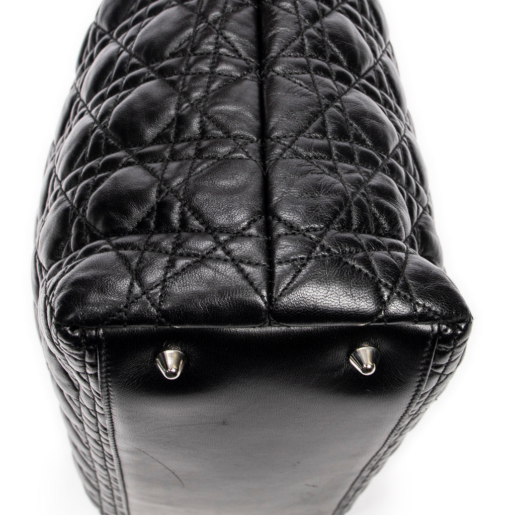Shoulder bag Medium Soft Shopping Tote Black Cannage Lambskin Leather