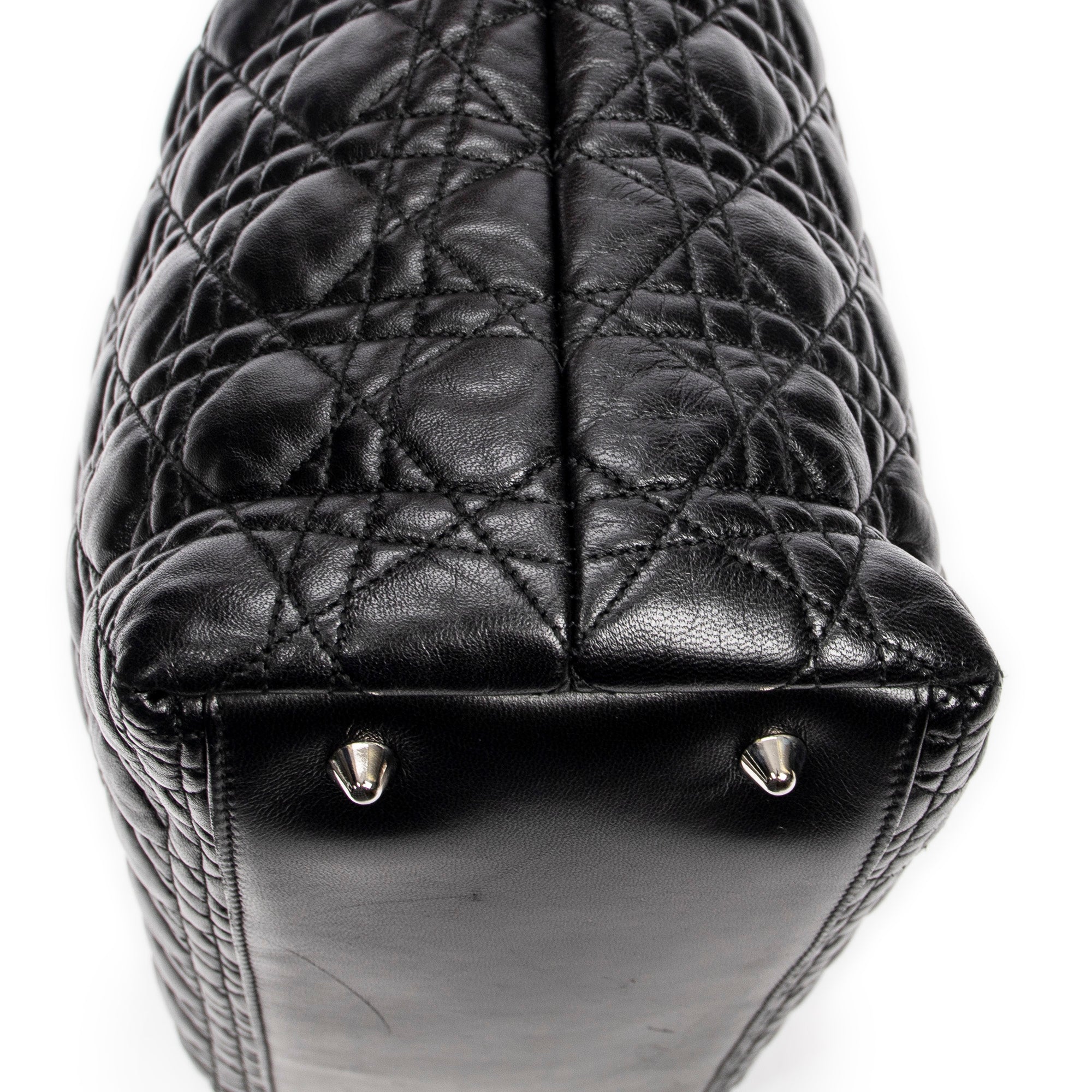 Shoulder bag Medium Soft Shopping Tote Black Cannage Lambskin Leather