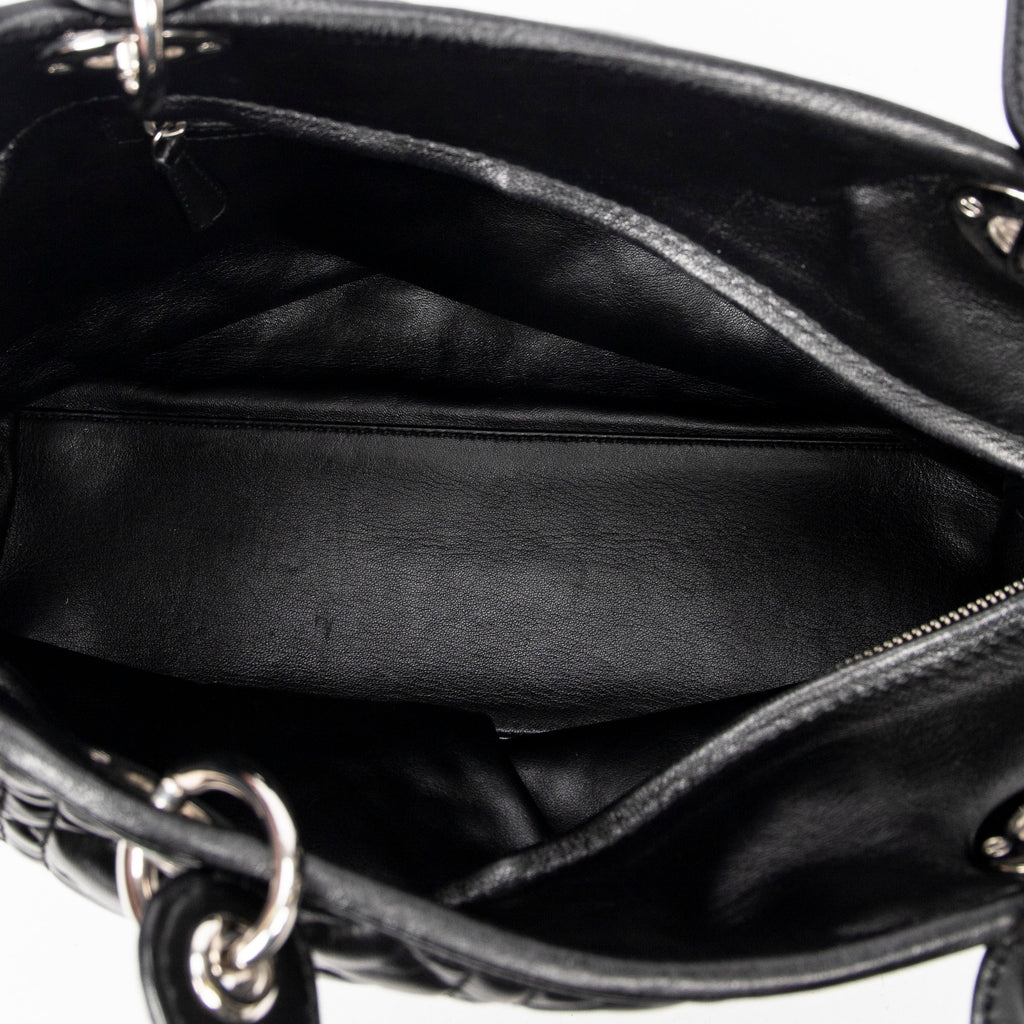 Shoulder bag Medium Soft Shopping Tote Black Cannage Lambskin Leather