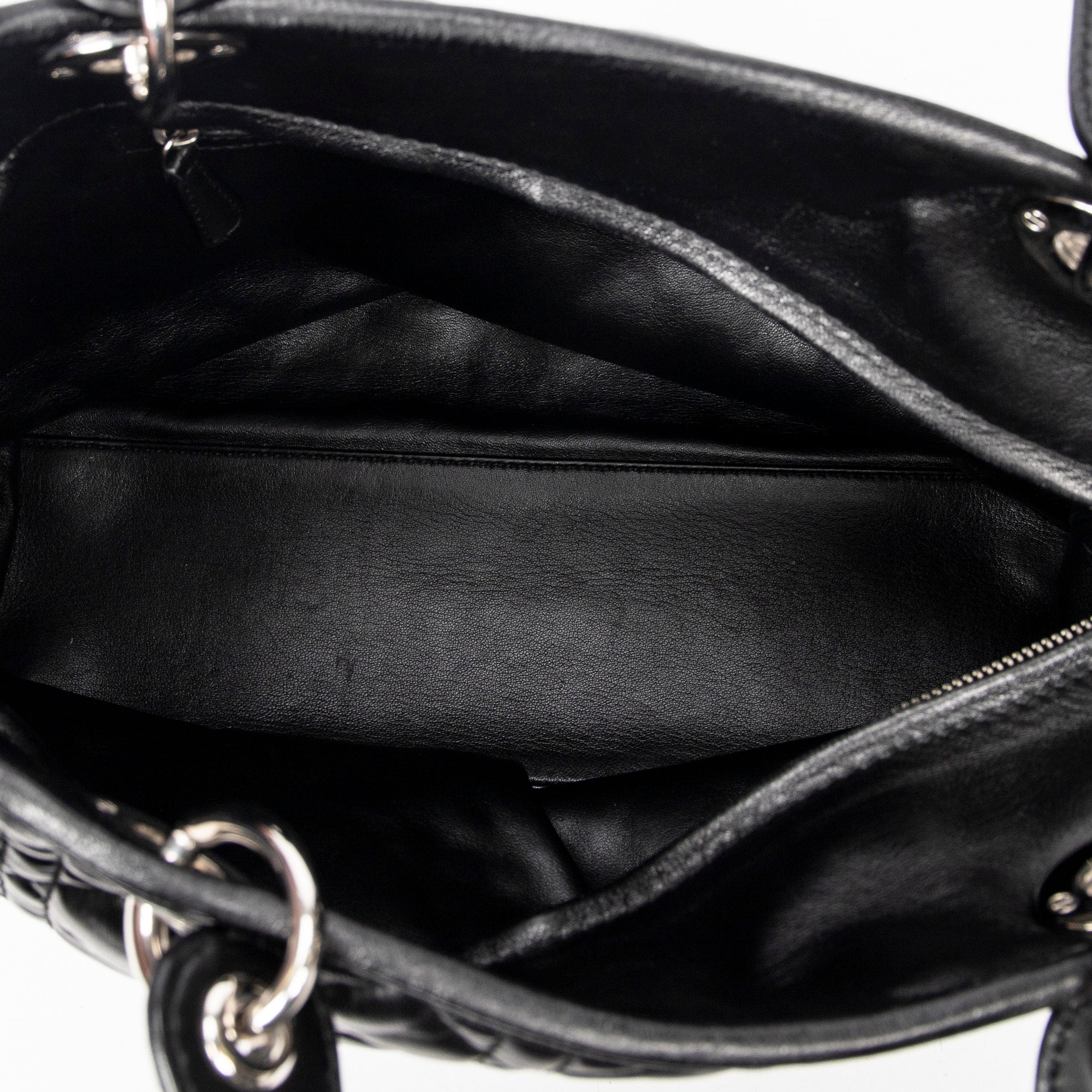 Shoulder bag Medium Soft Shopping Tote Black Cannage Lambskin Leather