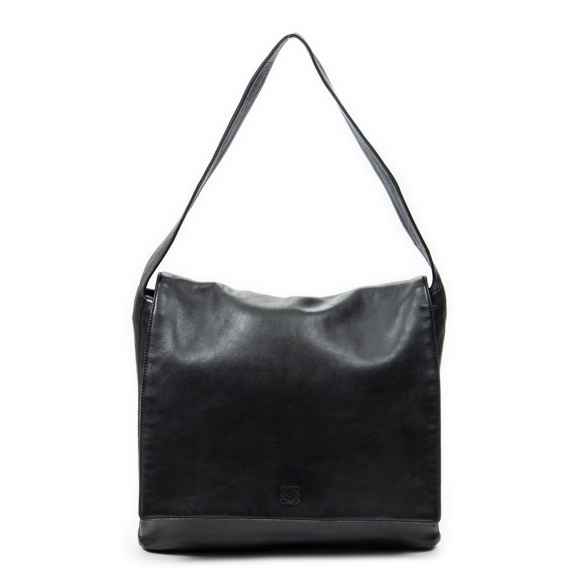 Shoulder bag Vintage Flap Messenger Black Calfskin Leather