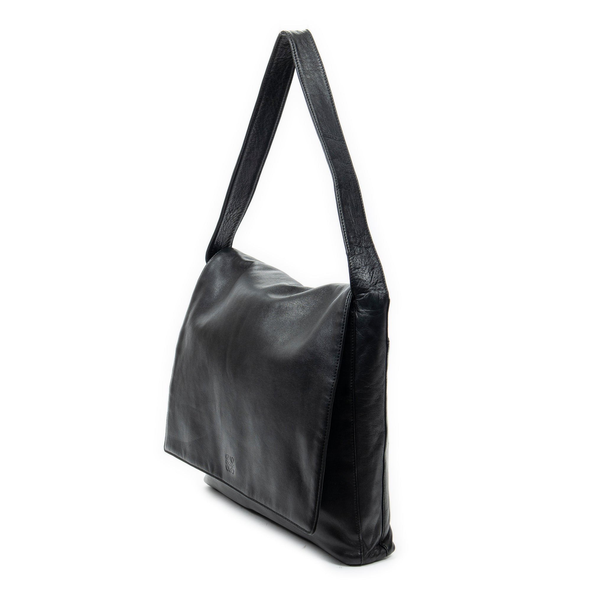 Shoulder bag Vintage Flap Messenger Black Calfskin Leather