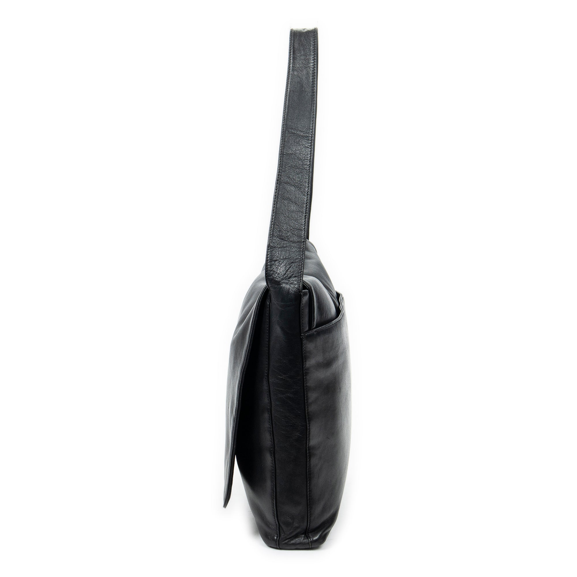 Shoulder bag Vintage Flap Messenger Black Calfskin Leather