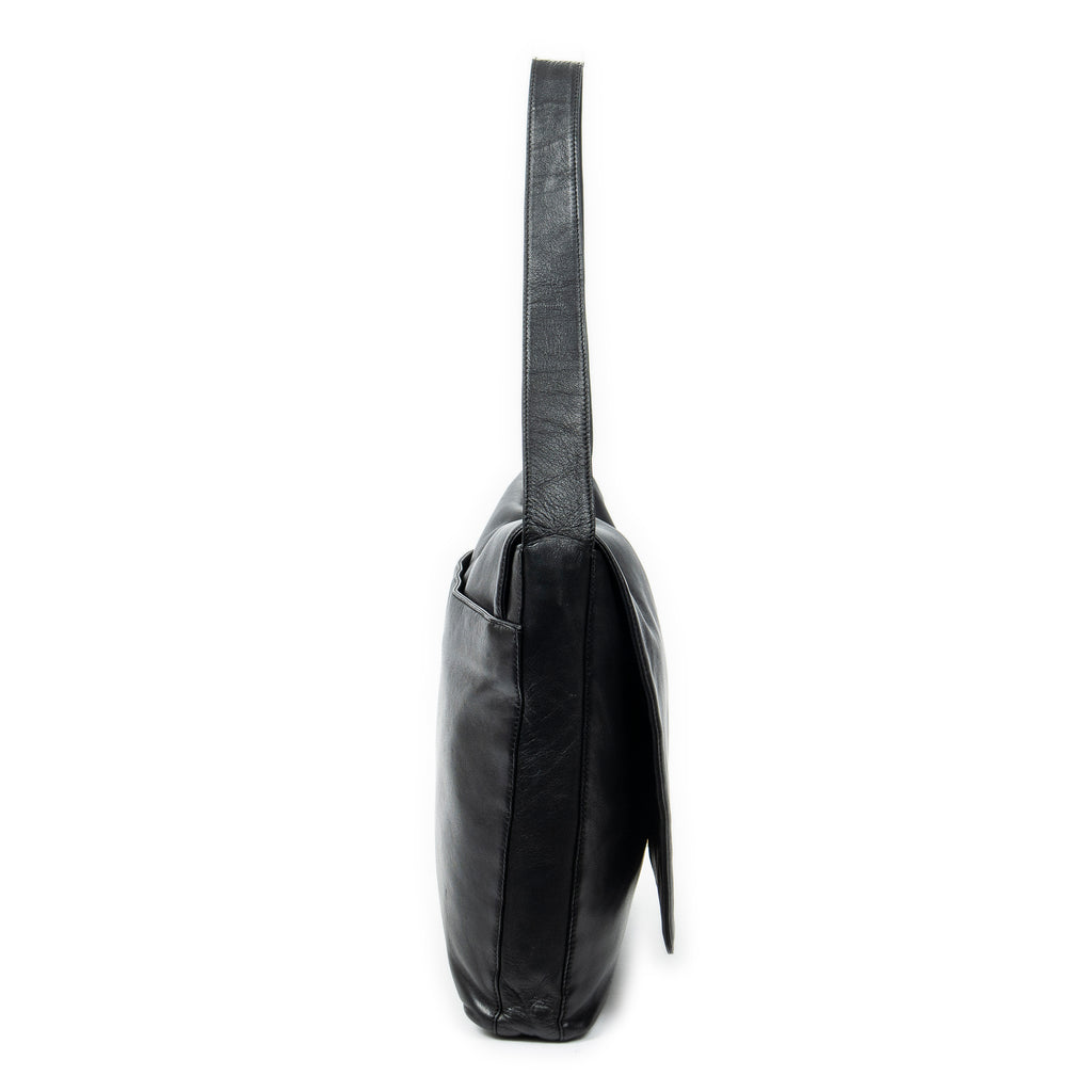 Shoulder bag Vintage Flap Messenger Black Calfskin Leather