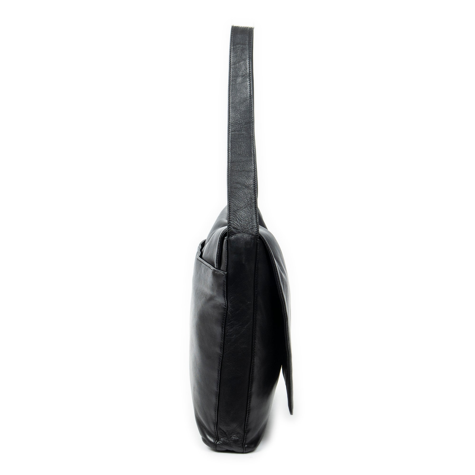 Shoulder bag Vintage Flap Messenger Black Calfskin Leather