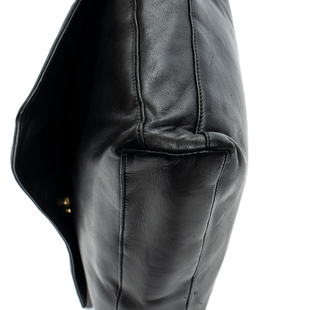 Shoulder bag Vintage Flap Messenger Black Calfskin Leather