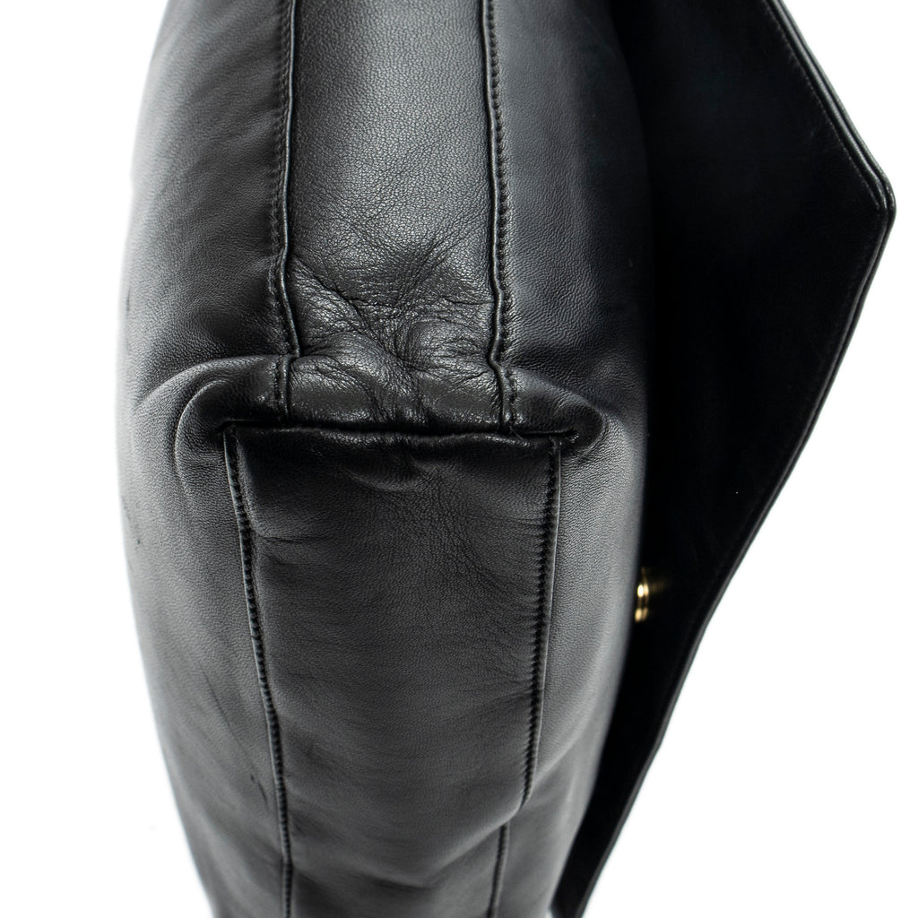 Shoulder bag Vintage Flap Messenger Black Calfskin Leather