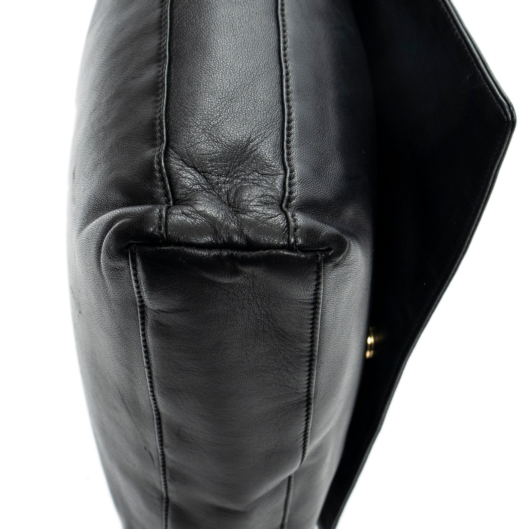 Shoulder bag Vintage Flap Messenger Black Calfskin Leather
