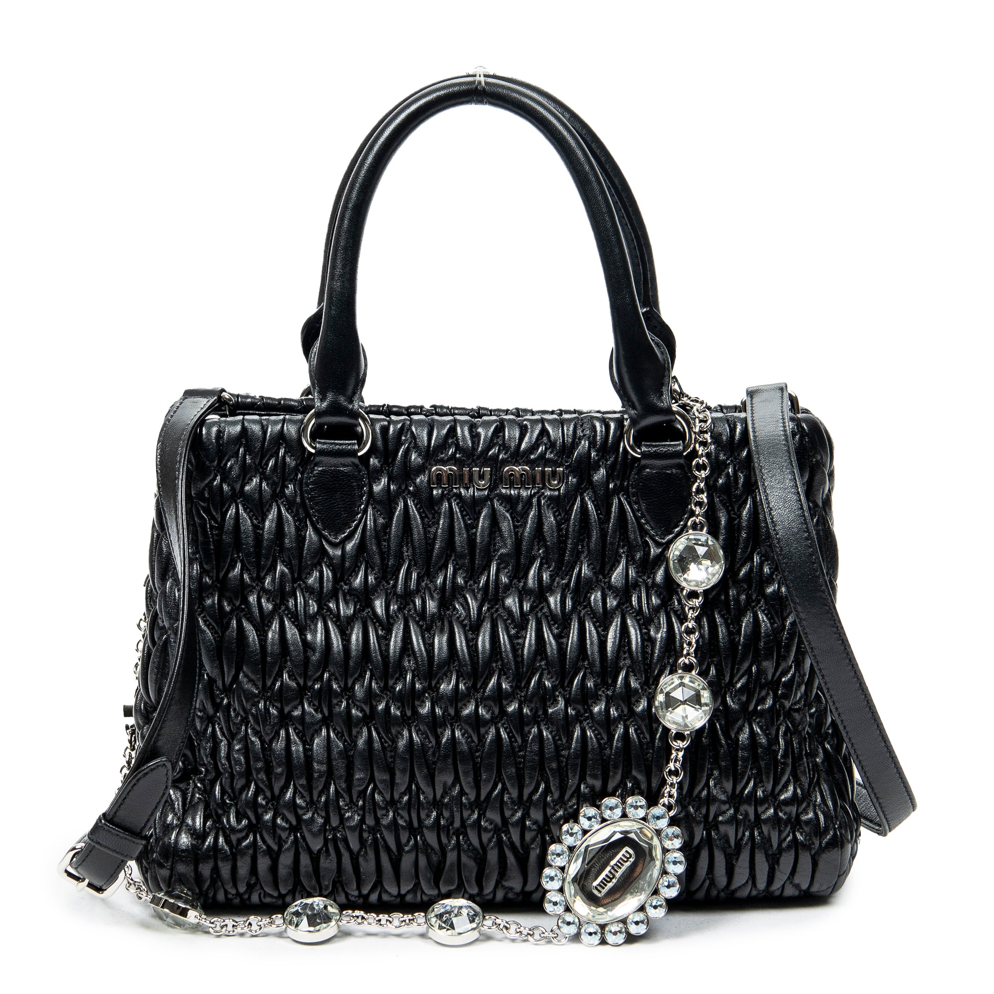 Shoulder bag Medium Crystal Tote Black Matelasse Leather