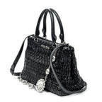 Shoulder bag Medium Crystal Tote Black Matelasse Leather