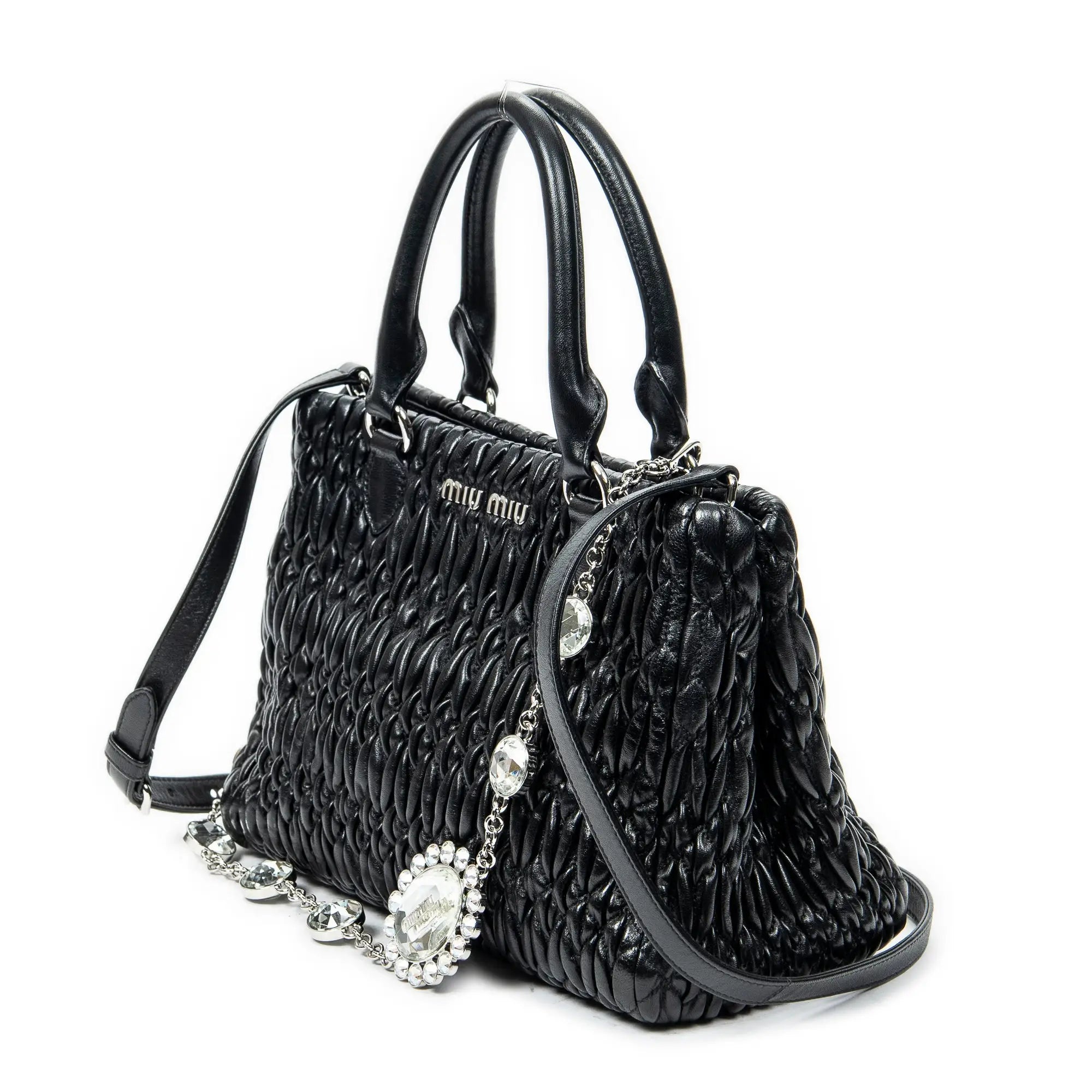 Shoulder bag Medium Crystal Tote Black Matelasse Leather