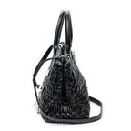 Bolso de hombro Mediano Crystal Tote Piel Matelassé Negra
