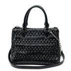 Bolso de hombro Mediano Crystal Tote Piel Matelassé Negra