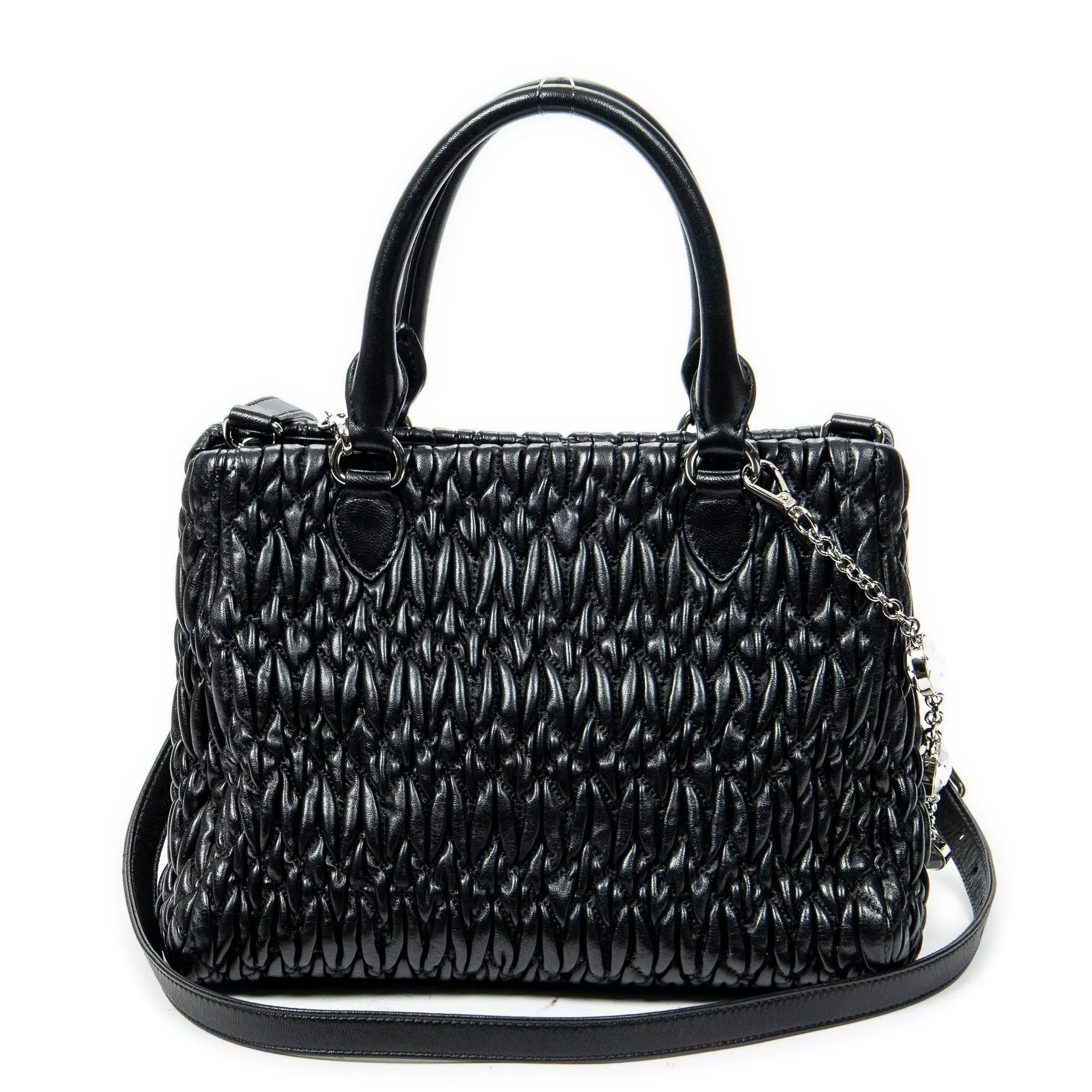 Shoulder bag Medium Crystal Tote Black Matelasse Leather