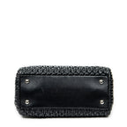 Bolso de hombro Mediano Crystal Tote Piel Matelassé Negra