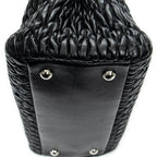 Bolso de hombro Mediano Crystal Tote Piel Matelassé Negra