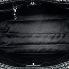 Bolso de hombro Mediano Crystal Tote Piel Matelassé Negra
