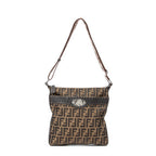 Shoulder bag Selleria Crossbody Khaki Zucca Canvas