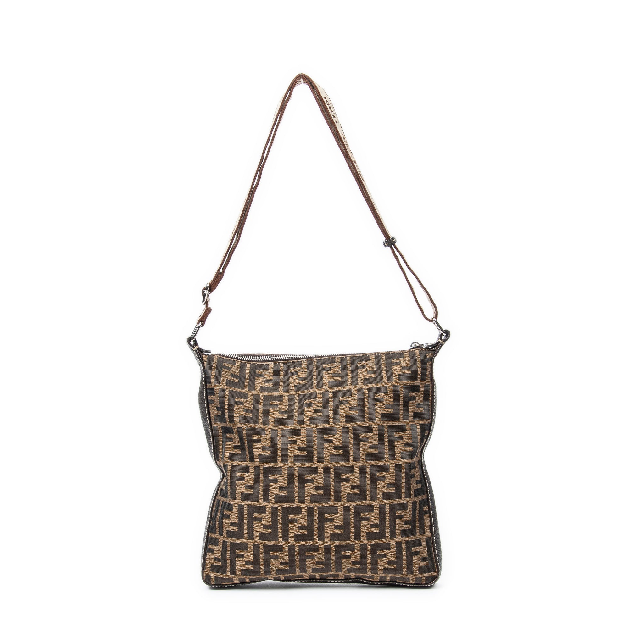 Shoulder bag Selleria Crossbody Khaki Zucca Canvas