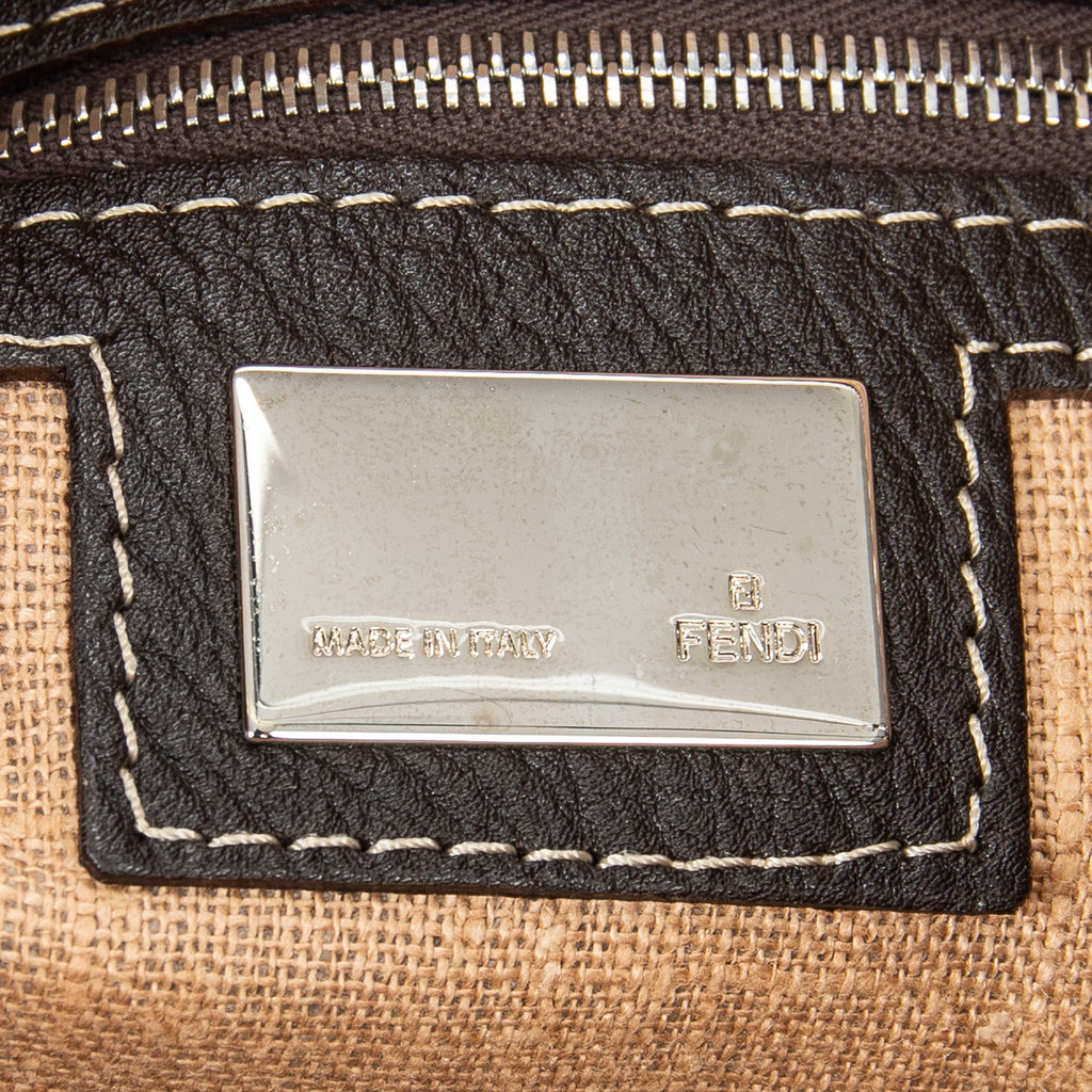 Shoulder bag Selleria Crossbody Khaki Zucca Canvas