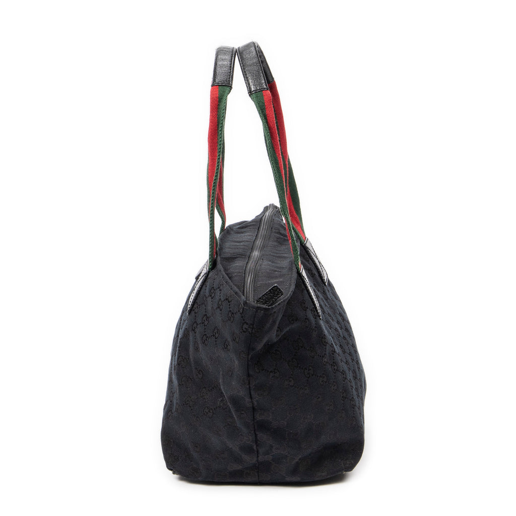 Shoulder bag Medium Web Trapeze Tote Black Monogrammed Canvas