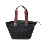 Shoulder bag Medium Web Trapeze Tote Black Monogrammed Canvas