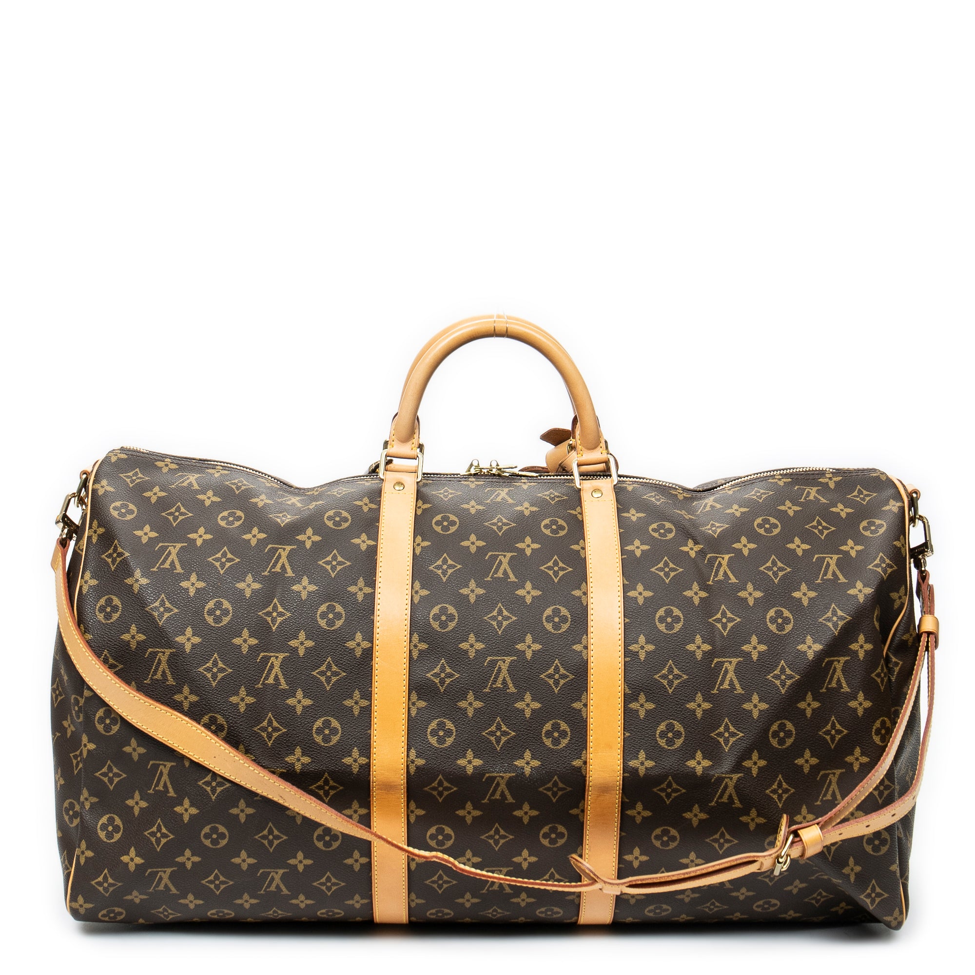 Travel Bag Keepall Bandouliere 60 Brown Monogram Canvas
