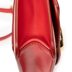 Bolso de hombro C Chain Clutch Piel de becerro roja