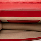 Bolso de hombro C Chain Clutch Piel de becerro roja