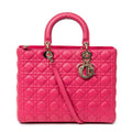 Dior - Grand sac Lady Dior zippé - Fuchsia
