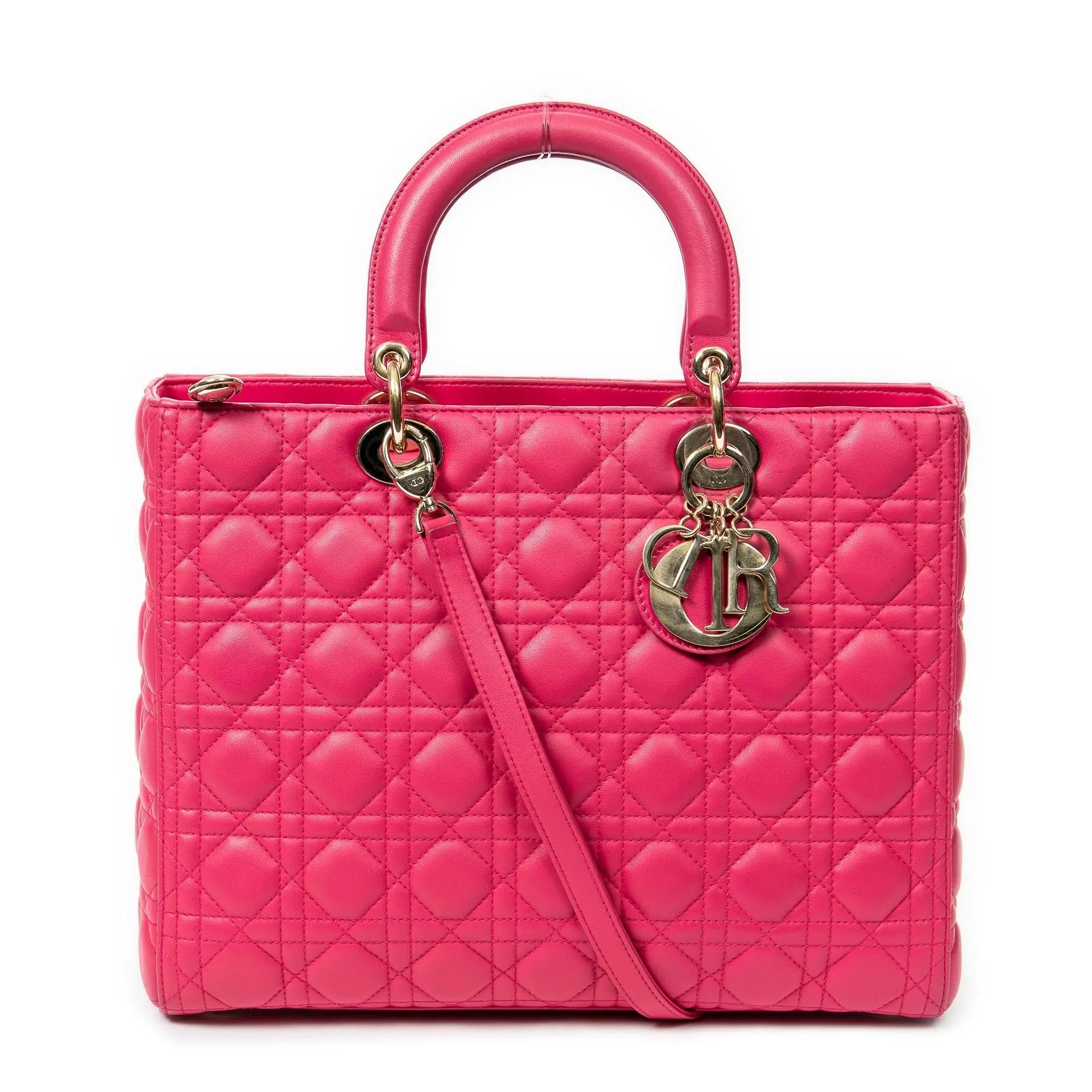 Dior - Grand sac Lady Dior zippé - Fuchsia