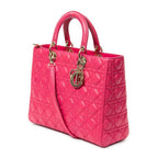 Dior - Grand sac Lady Dior zippé - Fuchsia
