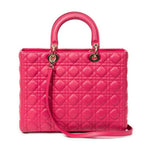 Dior - Grand sac Lady Dior zippé - Fuchsia