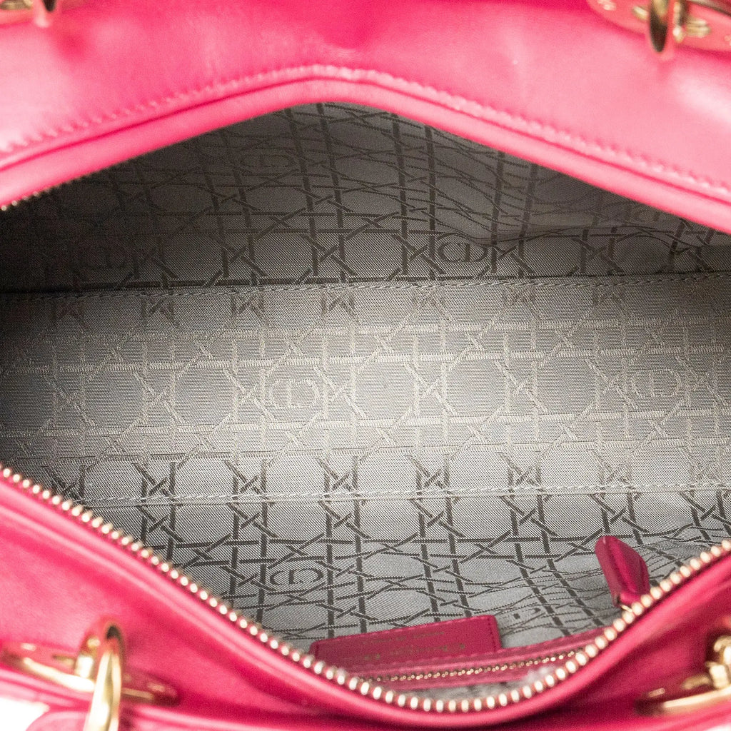 Dior - Grand sac Lady Dior zippé - Fuchsia