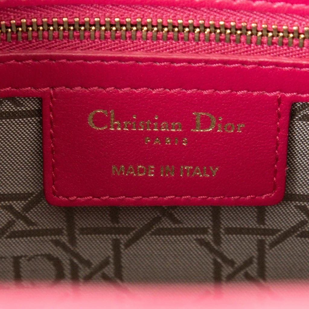 Dior - Grand sac Lady Dior zippé - Fuchsia