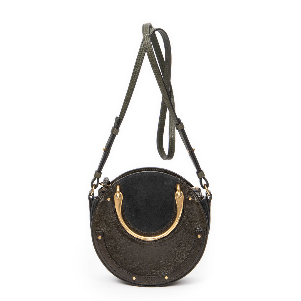 Shoulder Bag Small Pixie Crossbody Dark Green Calfskin Leather