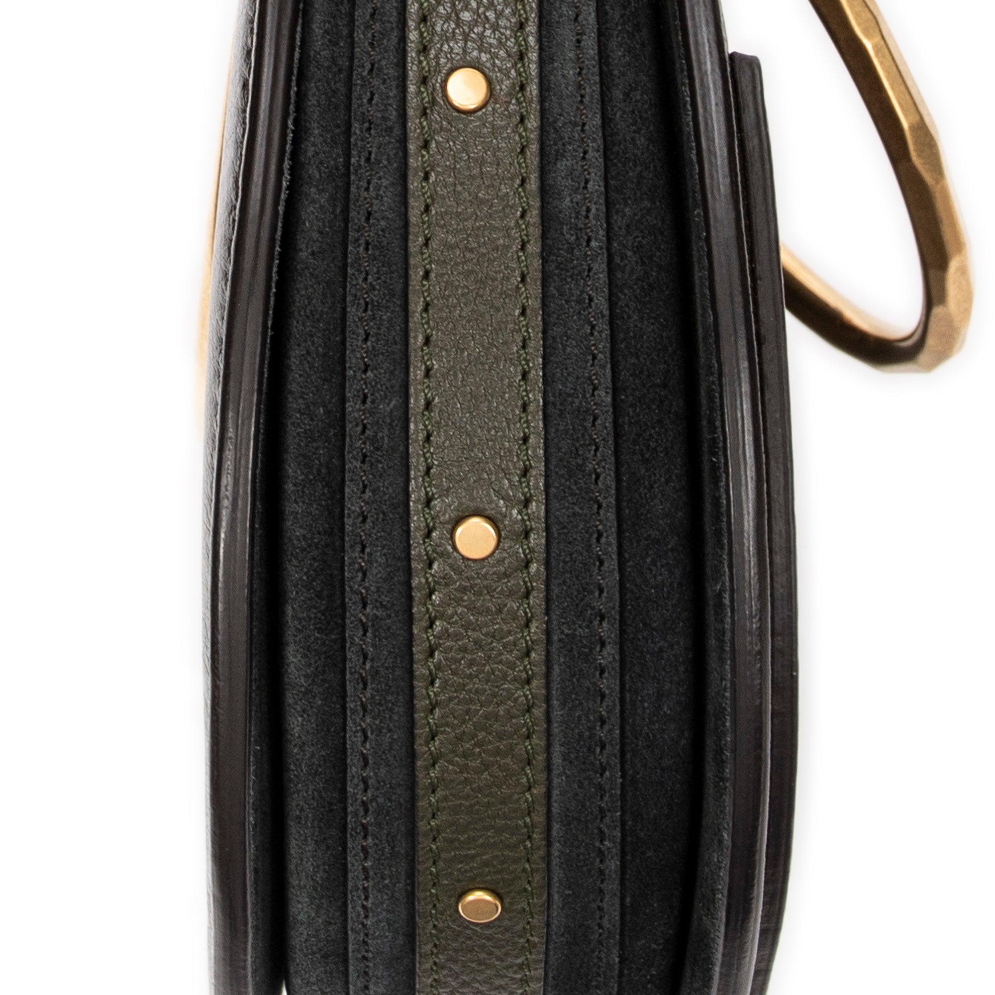 Shoulder Bag Small Pixie Crossbody Dark Green Calfskin Leather