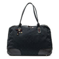 Shoulder Bag Large Princy Boston Black Monogrammed Canvas