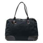 Shoulder Bag Large Princy Boston Black Monogrammed Canvas