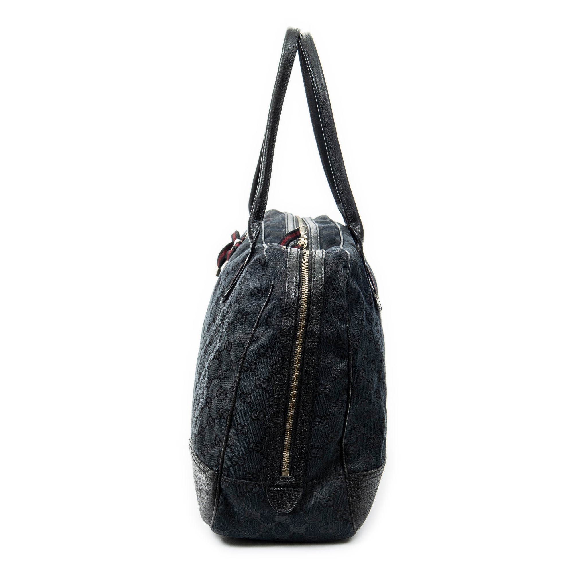 Shoulder Bag Large Princy Boston Black Monogrammed Canvas