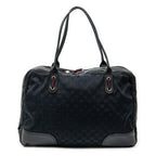 Shoulder Bag Large Princy Boston Black Monogrammed Canvas