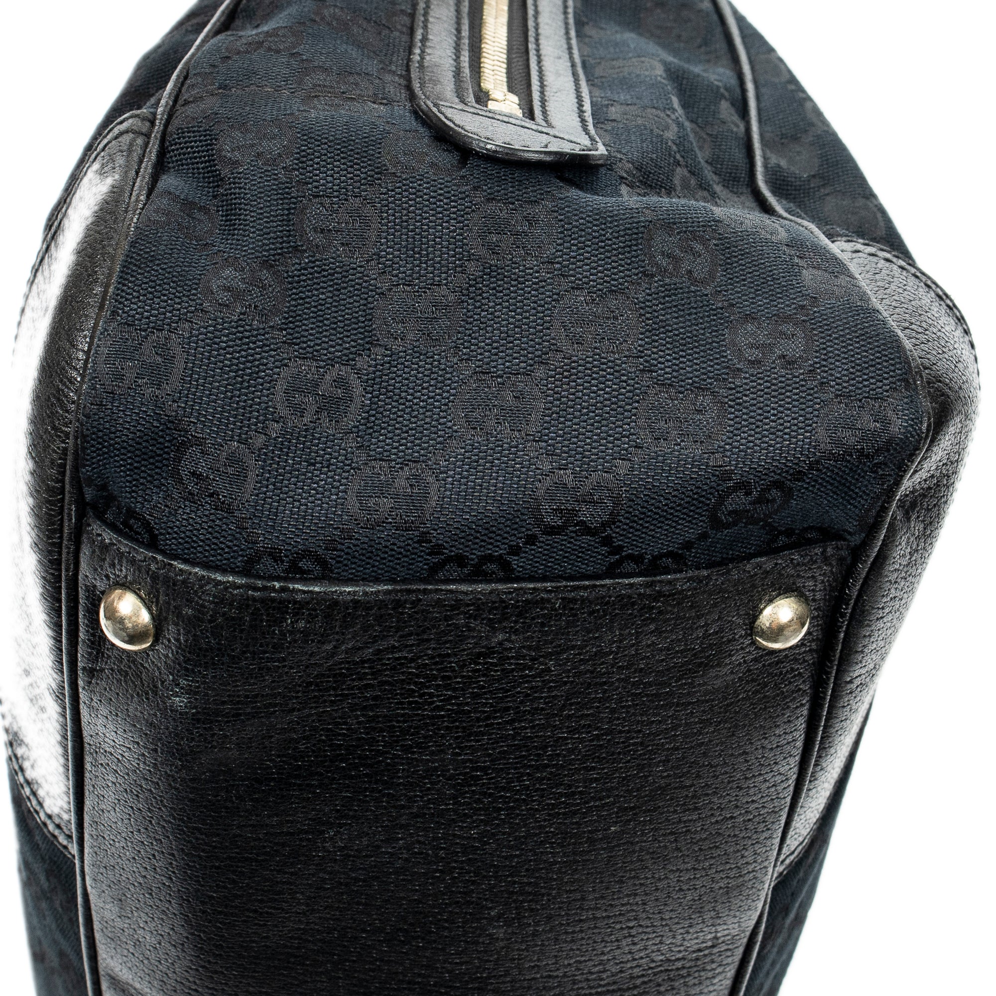 Shoulder Bag Large Princy Boston Black Monogrammed Canvas