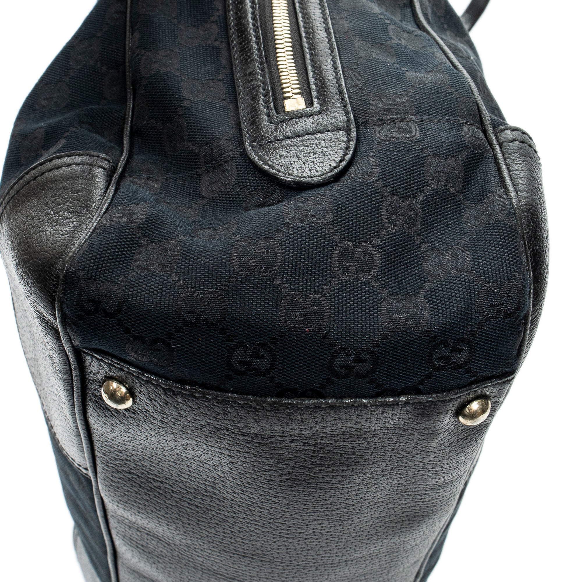 Shoulder Bag Large Princy Boston Black Monogrammed Canvas