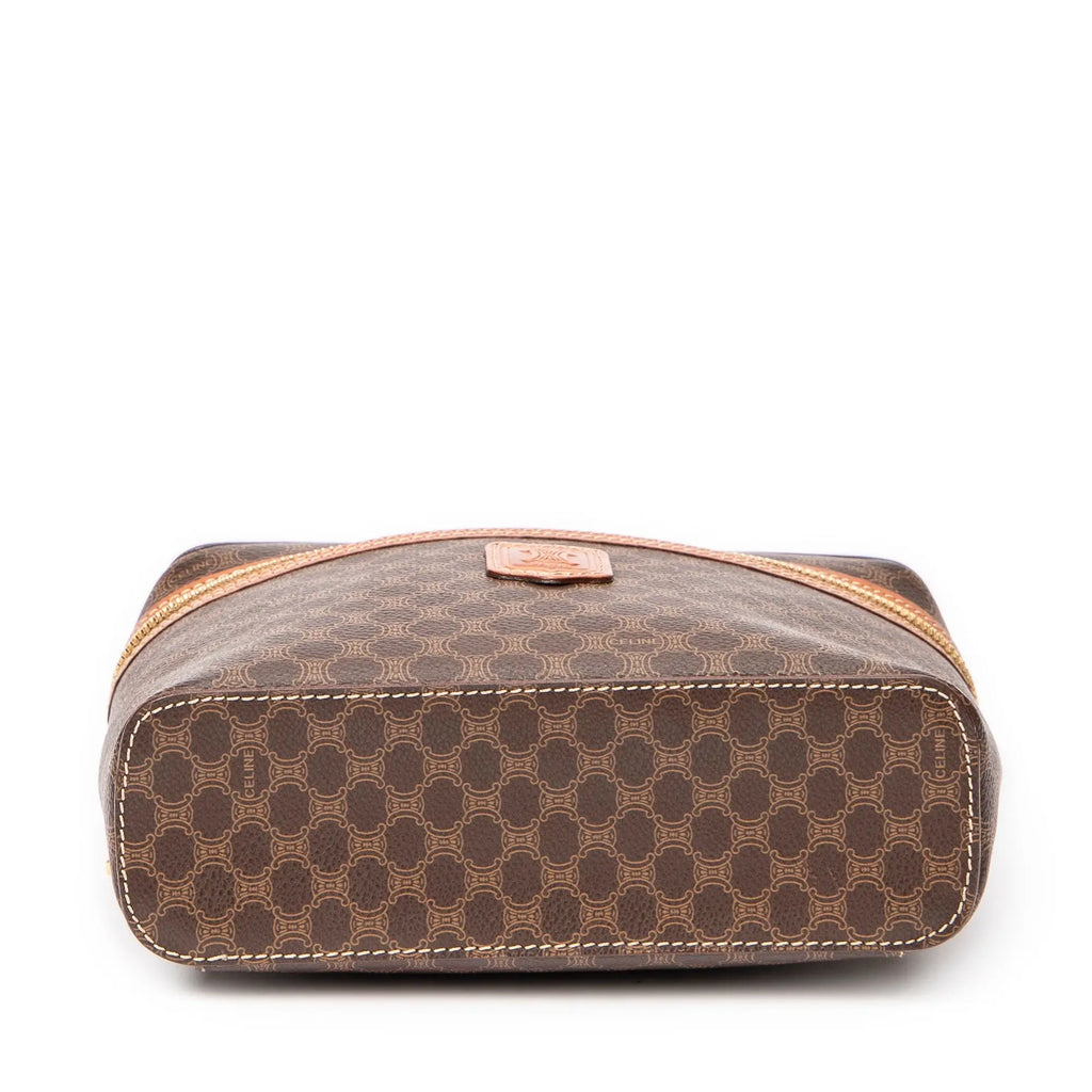 Bolso de mano Vanity Case Vintage Lona Revestida Macadam Marrón