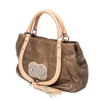 Shoulder bag Medallion Zipped Flap Brown Grained Calfskin Leather