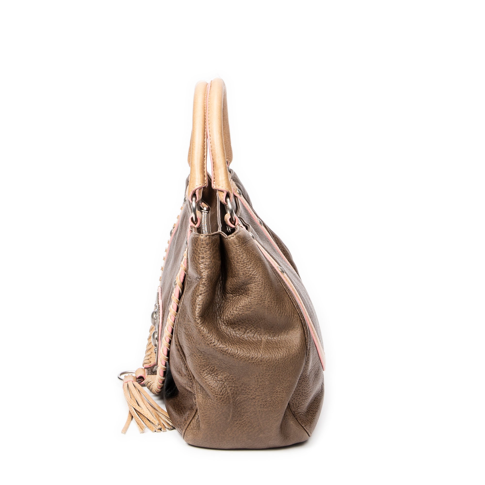Shoulder bag Medallion Zipped Flap Brown Grained Calfskin Leather
