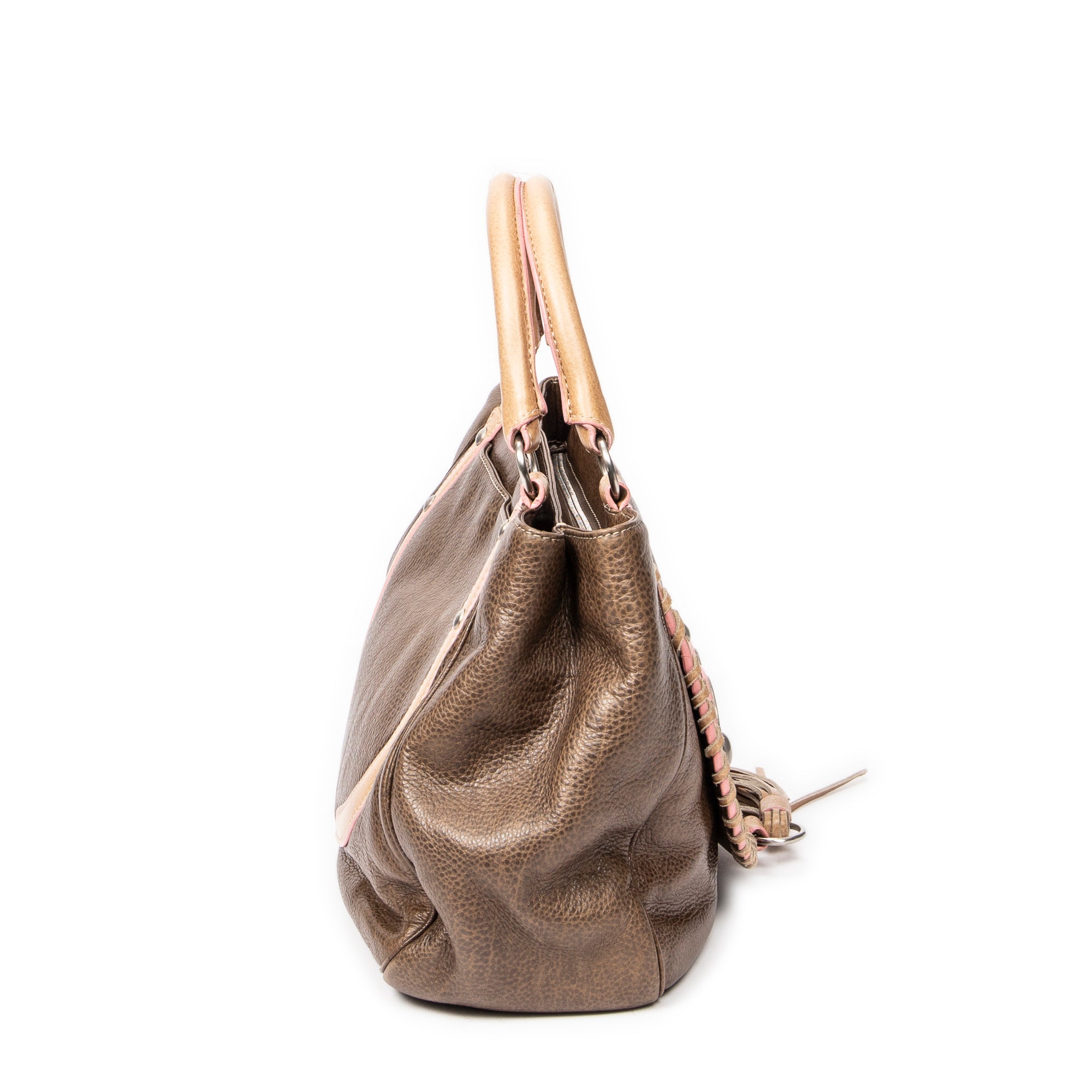 Shoulder bag Medallion Zipped Flap Brown Grained Calfskin Leather