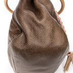 Shoulder bag Medallion Zipped Flap Brown Grained Calfskin Leather